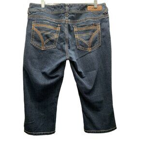 Seven7 Womens Jeans Sz 12 Capri Cropped Dark Wash Mid-Rise Classic Casual Comfy